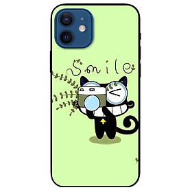 Ốp lưng dành cho Iphone 11 - 11 Pro - 11 Pro Max mẫu Mèo Xanh Chụp Ảnh