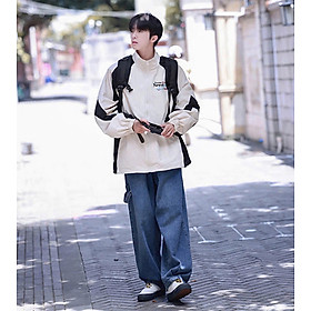 Áo Khoác Dù Nam Chất Đẹp Xịn Form Rộng 2 Lớp Logo In Có 2 Size L,XL Trẻ Trung