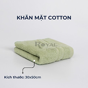 Khăn mặt Royal 30x50cm với sợi bông cotton dày thấm hút tốt, không ra màu, không đổ lông