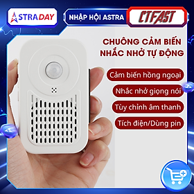 Mua Chuông báo khách cảm biến hồng ngoại không dây CTFAST-DB06 : Tùy chỉnh âm thanh nhắc nhở đóng cửa  tắt điện  đeo khẩu trang  rửa tay sát khuẩn... bằng giọng nói phù hợp với cửa hàng  cơ quan  trường học