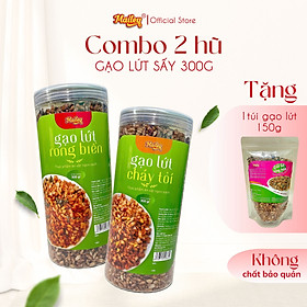 [COMBO 2 HŨ 300G] Gạo lứt giảm cân ăn liền Mailey - gạo lứt sấy rong biển/ cháy tỏi ăn kiêng healthy