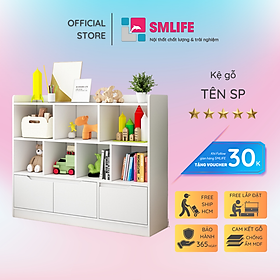 Kệ sách bằng gỗ thiết kế hiện đại SMLIFE Bilcare