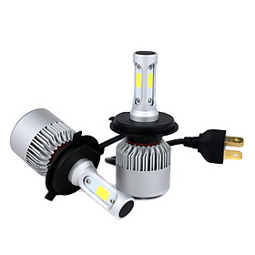 Đèn Led pha S2 3 tim chân H4 găn xe máy, ô tô P4 Siêu sáng (1 chiếc)