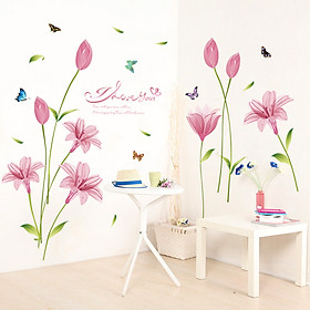 Decal Hoa lily hồng SK9122C