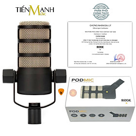 Micro Rode Podmic - Mic Thu Âm Dynamic Podcast Livestream Phòng Thu Studio Microphone Pod mic Hàng Chính Hãng - Kèm Móng Gẩy DreamMaker