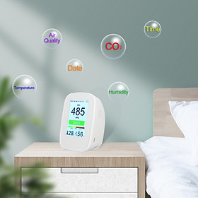 Máy Đo Chất Lượng Không Khí Đa Chức Năng 3In1 Để Bàn Đo Lượng Co2/Rh/Nhiệt Độ Trong Nhà/Ngoài Trời/Độ Ẩm Nhiệt Độ