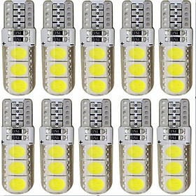 Hình ảnh sách Bóng đèn LED T10 W5W 12V 6SMD ánh sáng trắng siêu sáng cho ô tô