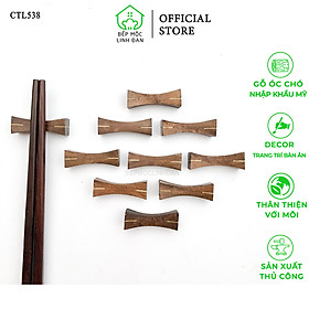 Mua Bộ 10 Chiếc Gác Đũa Gỗ Óc Chó Decor Phụ Kiện Bàn Ăn Gác Đũa Tiện Dụng - CTL538