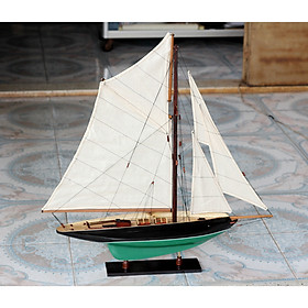 Mô hình du thuyền gỗ cao cấp trang trí Penduick dài 65cm gỗ tự nhiên