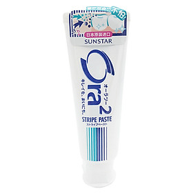 Kem đánh răng Ora2 Stripe Paste Nhật Bản 140g, Thơm miệng, ngừa sâu răng