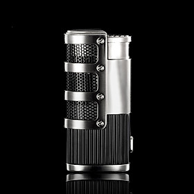 Mua Hộp Quẹt Bật Lửa Khò 2 Tia ZB-938 Thiết Kế Kiểu Dáng Lưới Đan  Kèm Đục Xì Gà Cao Cấp