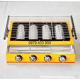 Mua Bếp Nướng Gas ET-04 New. Bếp nướng bằng ga chuyên dụng cho nhà hàng quán ăn. Loại 4 lò đốt bằng sứ chịu nhiệt cao cấp.