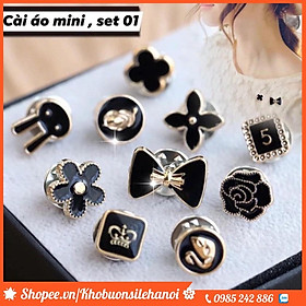 Set 10 châm cài áo - khuy cài áo xinh xắn