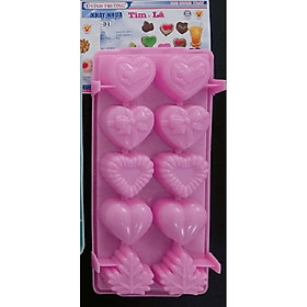 Mua Khuôn nhựa hình Hoa Lá Tim Số chuyên làm đá  socola  rau câu  thạch phô mai giao ngẫu nhiên