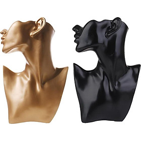 2 Chiếc Nhựa Hình Nộm Áo Ngực Trang Sức Vòng Cổ Bông Tai Màn Hình Thể Hiện Đứng