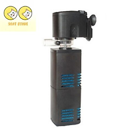 Máy lọc bể cá RS-3002, máy lọc chìm gắn thành bể 2 bầu lọc vuông