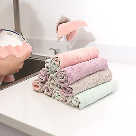 Mua Khăn lau bếp đa năng  2 mặt siêu mềm mịn chống dính dầu mỡ nhanh khô