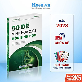 Sách 50 bộ đề minh hoạ môn Sinh học ôn thi thpt quốc gia bản mới nhất moonbook