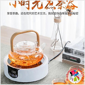 Ấm thuỷ tinh quai gỗ dung tích 800ml