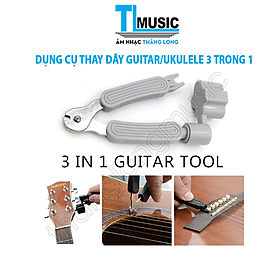 Dụng cụ thay dây đàn guitar đa năng 3 trong 1- Kiềm cắt dây (Cutter) + Tay quay lên dây (Winder) + Nhổ chốt (Pin puller)
