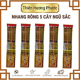 Mua Nhang rồng 5 cây cúng địa tài ngũ sắc hộp