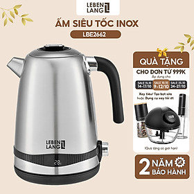 Mua Ấm siêu tốc LEBENLANG 1.8 lít bằng inox 304 có LED hiện nhiệt độ  LBE2662 - hàng chính hãng