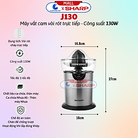 Mua Máy Vắt Cam Sharp EJ-J130-ST - Hàng Chính Hãng