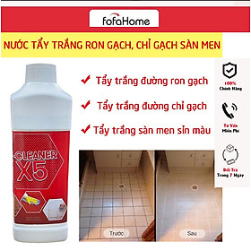 Nước Tẩy Trắng Ron, Sàn Gạch Men Cực Trắng F - Cleaner X5 Siêu Sạch