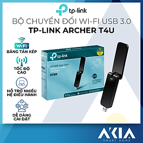 Bộ chuyển đổi USB Wifi TP-Link Archer T4U - Chuẩn AC 1300Mbps, Băng tần kép, Ăng-ten hiệu suất cao - HÀNG CHÍNH HÃNG