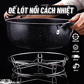 Mua Đế Lót Nồi  Chảo Inox Kiêm Vỉ Hấp Cách Nhiệt Hình Ngôi Sao