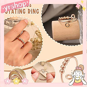 Mua Female Ring Single Spiral Ring with Beads  Stress Relief Rotating Ring  Adjustable Ring Ring  Anxiety Thumb Ring MM