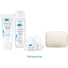 Bộ Dưỡng Ẩm Tối Ưu Hada Labo Advanced Nourish – Phiên Bản Đặc Biệt Tiki + Tặng Túi Da Đựng Mỹ Phẩm Cao Cấp Hada Labo