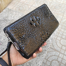 Clutch cầm tay da cá sấu cao cấp cho nam nữ (KHÓA SỐ BẢO MẬT)