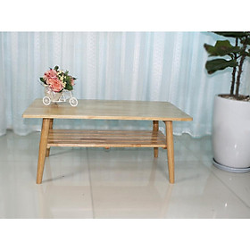 Mua Bàn trà sofa Hana hình chữ nhật hai tầng - Gỗ tự nhiên