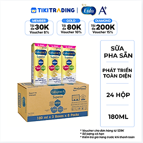 Thùng 24 hộp Thực phẩm bổ sung Enfagrow A+ Superior - 180ml