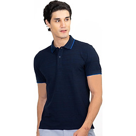 Áo Polo Nam Dệt Sọc Novelty NATMMDMCSR191194N - Xanh Đen