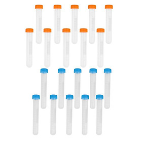 Disposable 20Pcs Centrifuge Tube Pipe Vial Lab Test Containers 10ml 15ml