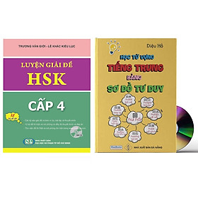 Combo 2 sách Luyện giải đề thi HSK cấp 4 có mp3 nge +Học tiếng Trung bằng Sơ Đồ Tư Duy+DVD tài liệu