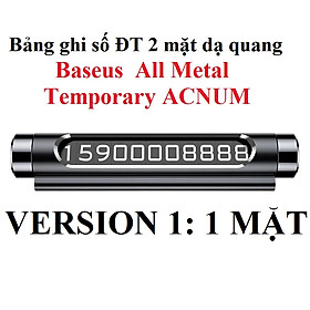 Bảng lưu số dán táp lô trên ô tô dùng cho 2 số khác nhau Baseus Baseus All Metal Temporary _ hàng chính hãng