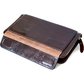 Ví Da Cầm Tay Clutch CLBO002 - Nâu