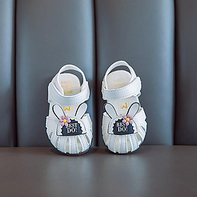 Dép Sandal cho bé gái - Dép rọ tập đi cho bé gái gắn nơ xinh xắn đế cao su mềm chống trơn trượt A7