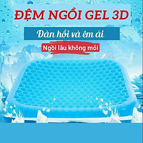 Đệm Ngồi 3D Thoáng Khí, Đệm Gel Tổ Ong Đàn Hồi Lót Ghế