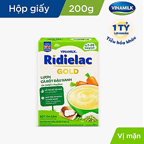 Bột ăn dặm Ridielac Gold lươn cà rốt đậu xanh hộp 200g (7 - 24 tháng)