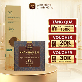 Combo Thanh Tịnh An Gia – Nhang Trầm Hương Máy Lạnh 30cm 100g + Khăn Bao Sái Bảo Trầm