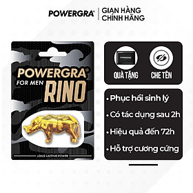 Viên uống phục hồi và tăng cường sinh lý nam giới Powergra For Men Rino - Vỉ 1 viên