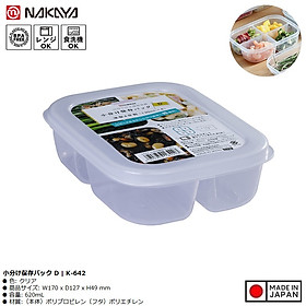 Hộp thực phẩm 04 ngăn Nakaya Container D 620ml - Hàng nội địa Nhật Bản nhập khẩu chính hãng