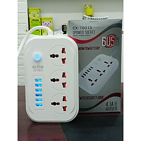 Mua Ổ điện thông minh 6 cổng USB sạc nhanh 4.1A công suất 17W  an toàn chống giật  chống cháy nổ chịu được nhiệt độ