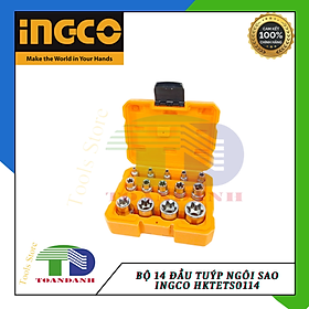 Bộ 14 đầu  tuýp ngôi sao ingco HKTETS0114