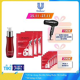 Combo Serum Ngăn Ngừa Lão Hóa Pond's Age Miracle Double Action (30ml) + 3 Mặt Nạ Pond's Ngăn Ngừa Lão Hóa (21ml/Miếng)