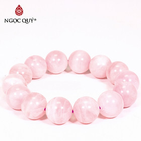 Vòng tay đá thạch anh hồng mệnh hỏa, thổ - Ngọc Quý Gemstones